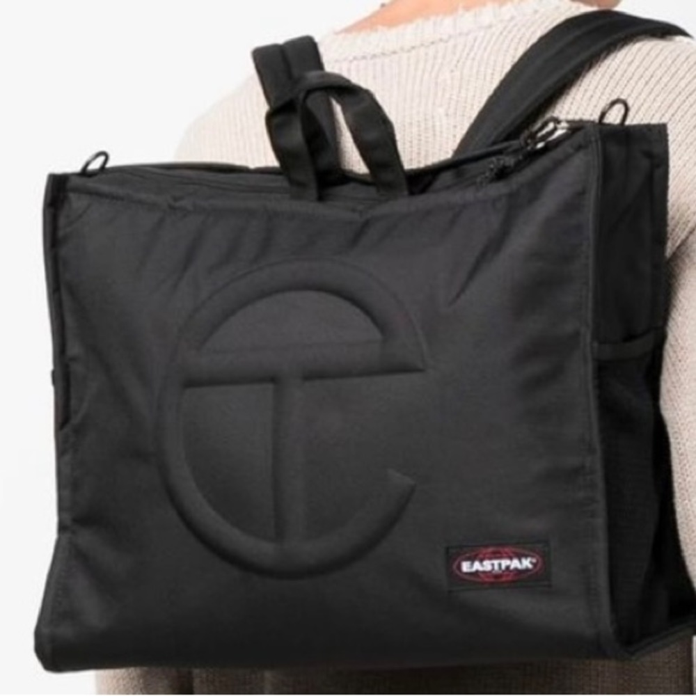 Eastpak x Telfar Large Black Shopper/Backpack